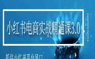 小红书电商实战精通课3.0，抓住小红书平台的风口，不错过有一个赚钱的机会