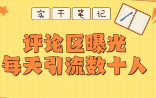 【全网首发】通过评论区曝光每天引流几十+粉丝