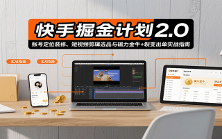 快手掘金计划2.0，账号定位装修、短视频剪辑选品与磁力金牛+裂变出单实战指南