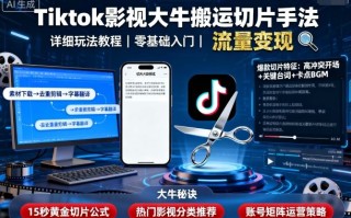Tiktok影视大牛搬运切片手法，详细玩法教程