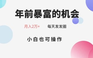年前暴富的机会，朋友圈卖春联月入2万+，小白也可操作