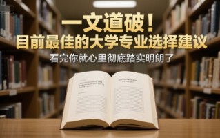 付费文章：一文道破！目前最佳的大学专业选择建议，看完你就心里彻底踏实明朗了