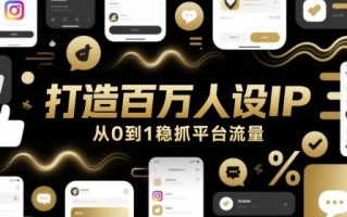 打造百万人设IP，从0到1稳抓平台流量
