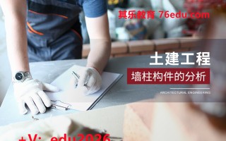 土建工程：墙柱构件的分析（2集） mp4高清无水印视频教程网盘免费下载