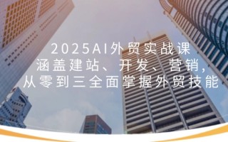 2025AI外贸实战课：涵盖建站、开发、营销, 从零到三全面掌握外贸技能