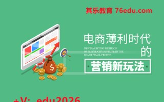 电商薄利时代的营销新玩法（10集） mp4高清无水印视频教程网盘免费下载