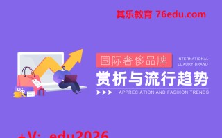 国际奢侈品牌赏析与流行趋势（4集） mp4高清无水印视频教程网盘免费下载