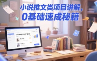 小说推文类项目讲解，0 基础速成秘籍