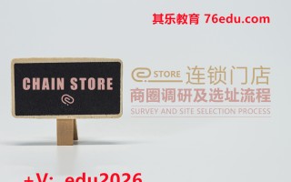 连锁门店商圈调研及选址流程（3集） mp4高清无水印视频教程网盘免费下载