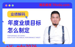 业绩解码：年度业绩目标怎么制定（4集） mp4高清无水印视频教程网盘免费下载