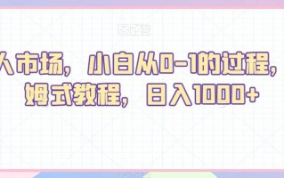 老人市场，小白从0-1的过程，保姆式教程，日入1000+