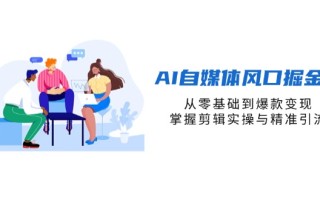 AI自媒体风口掘金课，从零基础到爆款变现，掌握剪辑实操与精准引流
