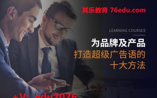 为品牌及产品打造超级广告语的十大方法（2集） mp4高清无水印视频教程网盘免费下载