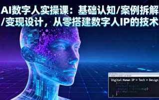 AI数字人实操课：基础认知/案例拆解/变现设计，从零搭建数字人IP的技术