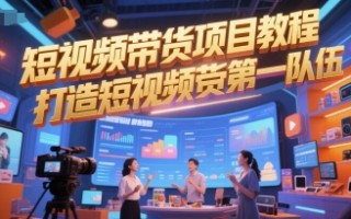 短视频带货项目教程，打造短视频带货第一队伍