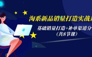 (9962期)淘系新品销量打造实战系列，基础销量打造+补单渠道分析(共8节课)