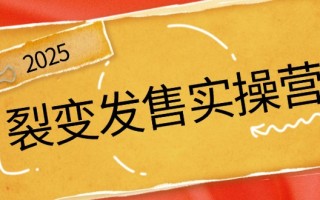 裂变发售实操营，全景解析裂变逻辑，打造动销新玩法，助力私域流量引爆