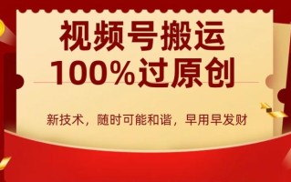 外边收费599创作者分成计划，视频号搬运100%过原创，新技术，适合零基础小白，月入两万+【揭秘】