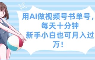 用AI做视频号书单号，每天十分钟，新手小白也可月入过W