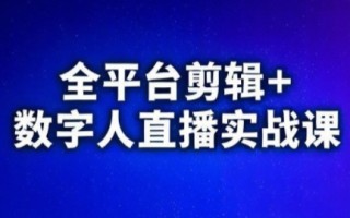 视频号、快手、抖音全平台剪辑+数字人直播实战课(更新9月)​