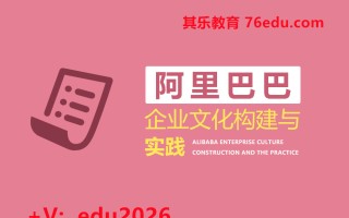 阿里巴巴企业文化构建与实践（5集） mp4高清无水印视频教程网盘免费下载