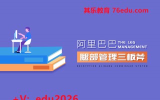 阿里巴巴腿部管理三板斧（5集） mp4高清无水印视频教程网盘免费下载