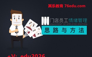 门店员工情绪管理思路与方法（1集） mp4高清无水印视频教程网盘免费下载