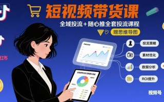 最新短视频带货课，全域投流+随心推全套投流课程+思维导图