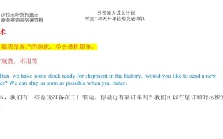 Sarah老师·外贸新人成长计划