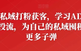 私域打粉获客，学习AD投流，为自己的私域囤积更多子弹