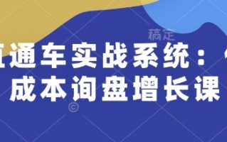 直通车实战系统：低成本询盘增长课，让个人通过技能实现升职加薪，让企业低成本获客，订单源源不断