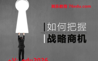 如何把握战略商机（4集） mp4高清无水印视频教程网盘免费下载