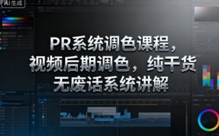 PR系统调色课程，视频后期调色，纯干货无废话系统讲解