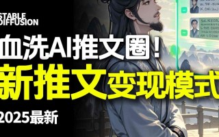 最新AI动态电影漫画小说推文，全流程实操教学，小白也能月入1W+