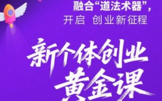 新个体创业黄金课：道法术器四维抢占2025红利