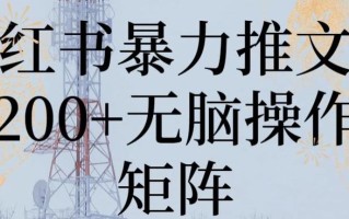小红书暴力推文日入200+无脑操作可矩阵【揭秘】