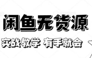 新手必看！实战闲鱼教程，看完有手就会做闲鱼无货源！【揭秘】