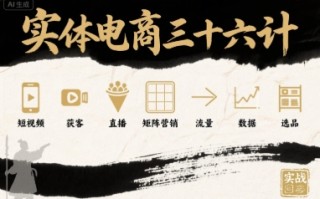 实体电商三十六计，短视频-获客-直播-矩阵营销-流量-数据-选品