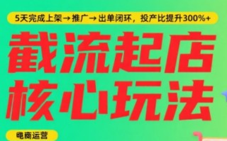 淘宝截流快速起店玩法，掌握暴力快速起店的流程
