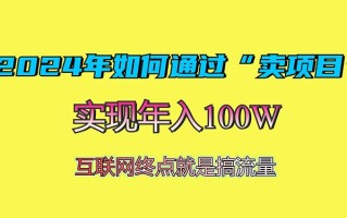 2024年如何通过“卖项目”赚取100W：最值得尝试的盈利模式