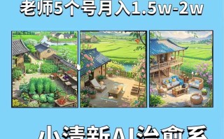 夏小荷·小清新短视频，小清新治愈系AI插画，老师小红书5个号接广告月入2w+