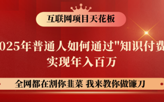 镰刀训练营超级IP合伙人，25年普通人如何通过“知识付费”年入百万！