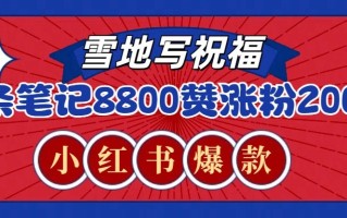 一条笔记8800+赞，涨粉2000+，火爆小红书的recraft雪地写祝福玩法(附提示词及工具)