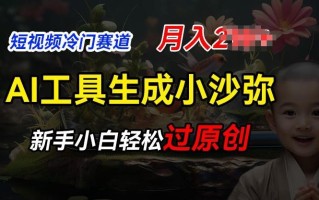 短视频冷门蓝海赛道，利用AI工具生成小沙弥励志视频，新手轻松过原创，月入2W【揭秘】
