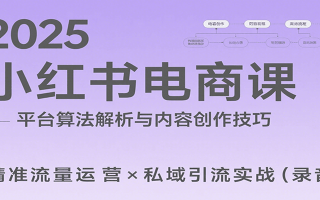 2025小红书电商课：解析算法，创作高转化内容，助力卖家获取流量实现变现(录音)