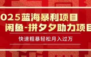 2025 最新闲鱼蓝海暴利项目 快速粗暴让你月入过1W不是梦，保姆级教程【揭秘】
