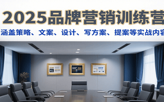2025品牌营销训练营，涵盖策略、文案、设计、写方案、提案等实战内容