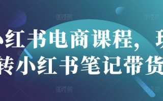 小红书电商课程，玩转小红书笔记带货
