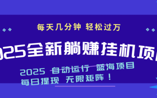 2025z最新挂机躺赚项目 一个月轻松上万