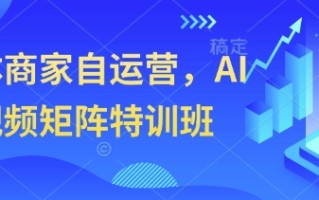 实体商家自运营，AI短视频矩阵特训班